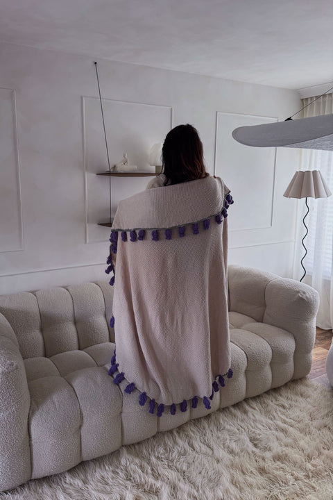 Lavender & Cream Blanket